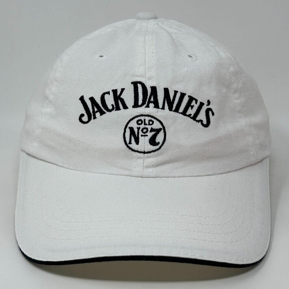 Jack Daniels Old No 7 Dad Hat Baseball Cap Tennessee Whiskey Strapback White